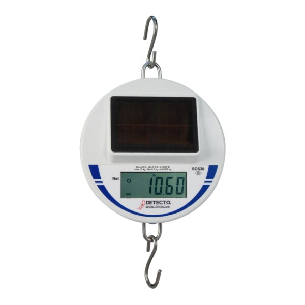 Solar Powered Hanging Scale close up