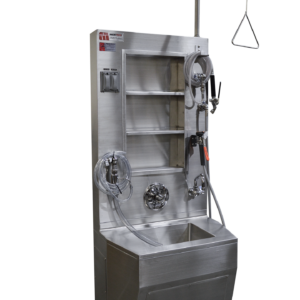 Wall Mount Service Station-Sink Station-Mortech Manufacturing Company Inc. Quality Stainless Steel Autopsy, Morgue, Funeral Home, Necropsy, Veterinary / Anatomy, Dissection Equipment and Accessories