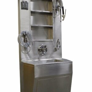 Wall Mount Service Station-Sink Station-Mortech Manufacturing Company Inc. Quality Stainless Steel Autopsy, Morgue, Funeral Home, Necropsy, Veterinary / Anatomy, Dissection Equipment and Accessories