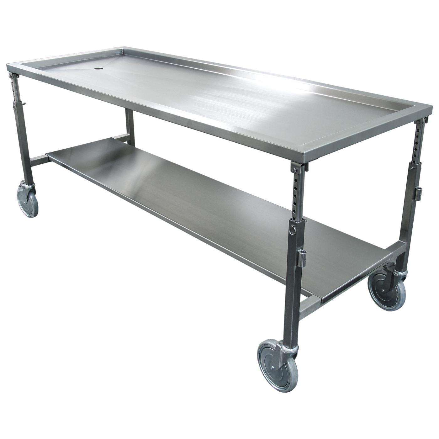 Dissection Table with Manual Height Adjustment-Anatomy Dissection Tables-Mortech Manufacturing Company Inc. Quality Stainless Steel Autopsy, Morgue, Funeral Home, Necropsy, Veterinary / Anatomy, Dissection Equipment and Accessories