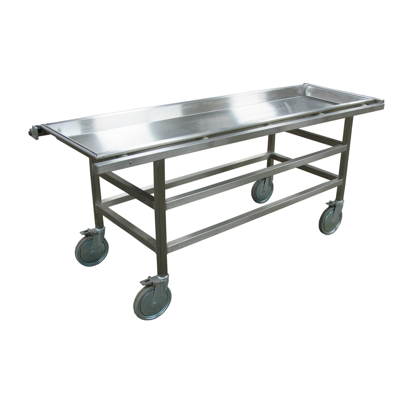 Autopsy Carrier w/ Rollers-Body Transporter-Mortech Manufacturing Company Inc. Quality Stainless Steel Autopsy, Morgue, Funeral Home, Necropsy, Veterinary / Anatomy, Dissection Equipment and Accessories