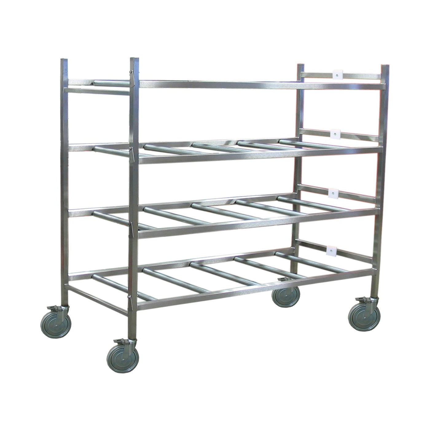 Portable Cremation Storage Rack with Full Rollers-Cadaver Handling & Storage Systems-Mortech Manufacturing Company Inc. Quality Stainless Steel Autopsy, Morgue, Funeral Home, Necropsy, Veterinary / Anatomy, Dissection Equipment and Accessories