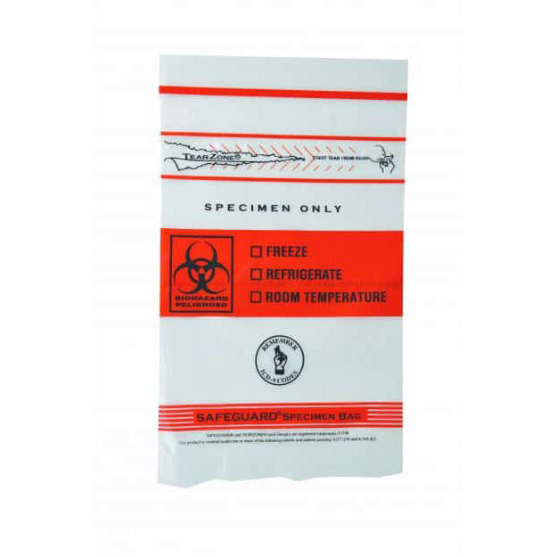 Biohazard Specimen Bags, 100 Pack