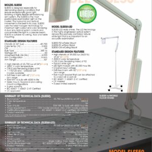 Surgical Light - SLSE50-Laboratory Accessory-Mortech Manufacturing Company Inc. Quality Stainless Steel Autopsy, Morgue, Funeral Home, Necropsy, Veterinary / Anatomy, Dissection Equipment and Accessories