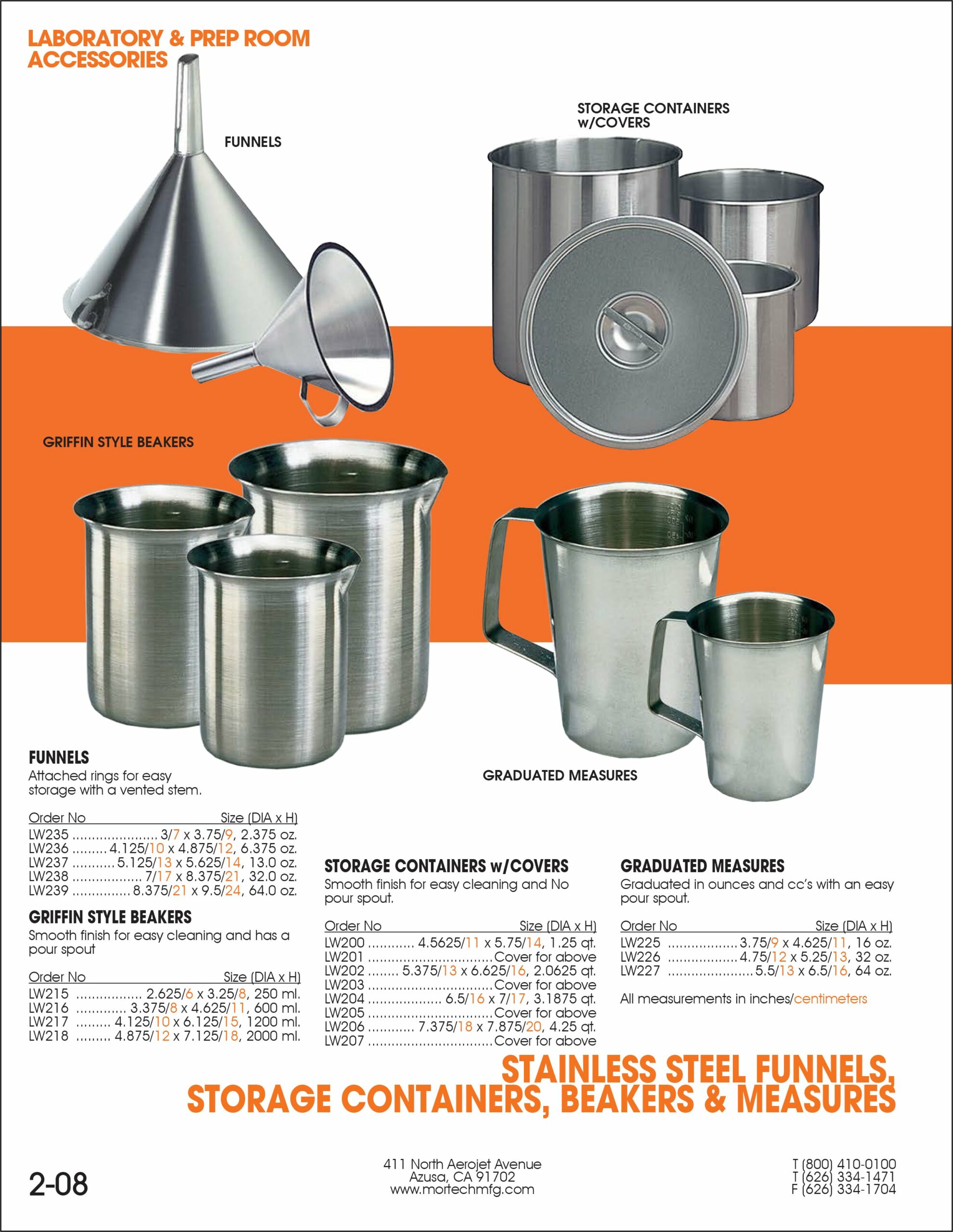 Storage Containers-Laboratory Accessory-Mortech Manufacturing Company Inc. Quality Stainless Steel Autopsy, Morgue, Funeral Home, Necropsy, Veterinary / Anatomy, Dissection Equipment and Accessories