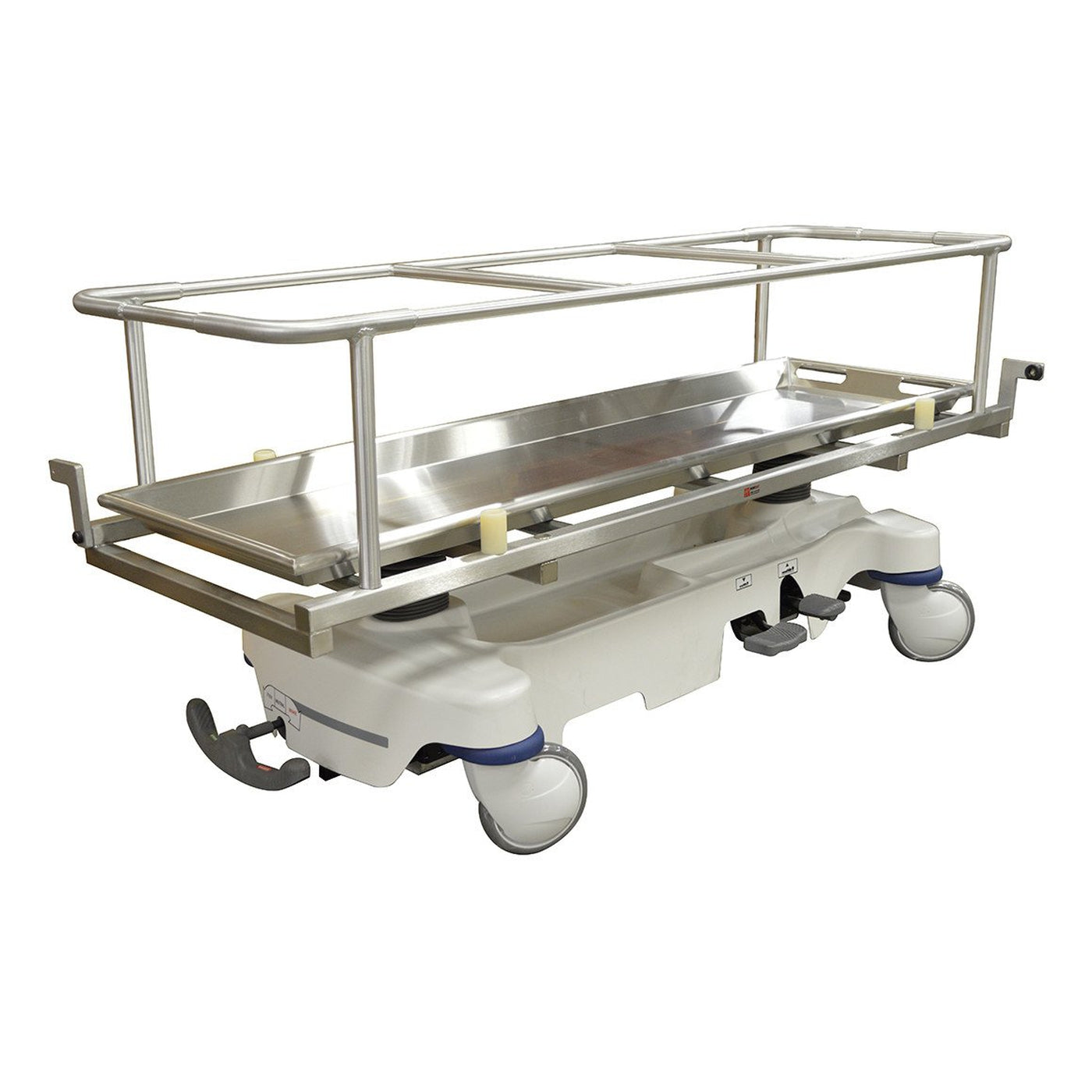 Hydraulic Covered Cadaver Carrier with Rollers-Body Transporter-Mortech Manufacturing Company Inc. Quality Stainless Steel Autopsy, Morgue, Funeral Home, Necropsy, Veterinary / Anatomy, Dissection Equipment and Accessories