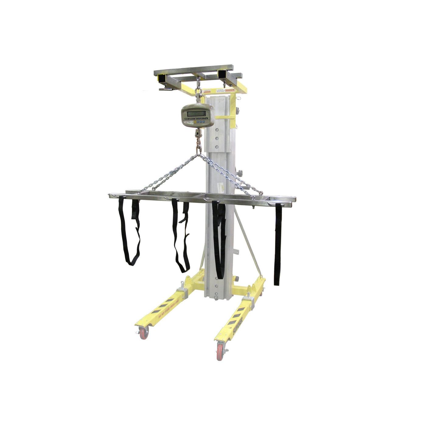 Adjustable Strap Lift Assembly with Scale Attachment-Cadaver Handling & Storage Systems-Mortech Manufacturing Company Inc. Quality Stainless Steel Autopsy, Morgue, Funeral Home, Necropsy, Veterinary / Anatomy, Dissection Equipment and Accessories