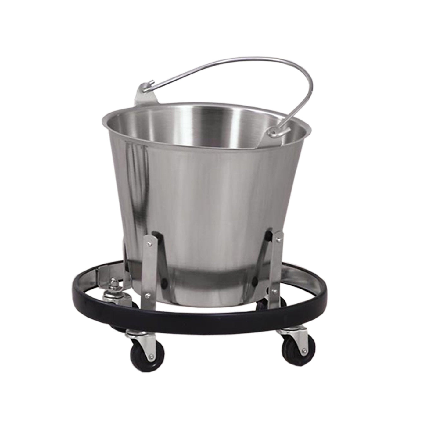 Mobile Stand for Drain Pails-Laboratory Accessory-Mortech Manufacturing Company Inc. Quality Stainless Steel Autopsy, Morgue, Funeral Home, Necropsy, Veterinary / Anatomy, Dissection Equipment and Accessories