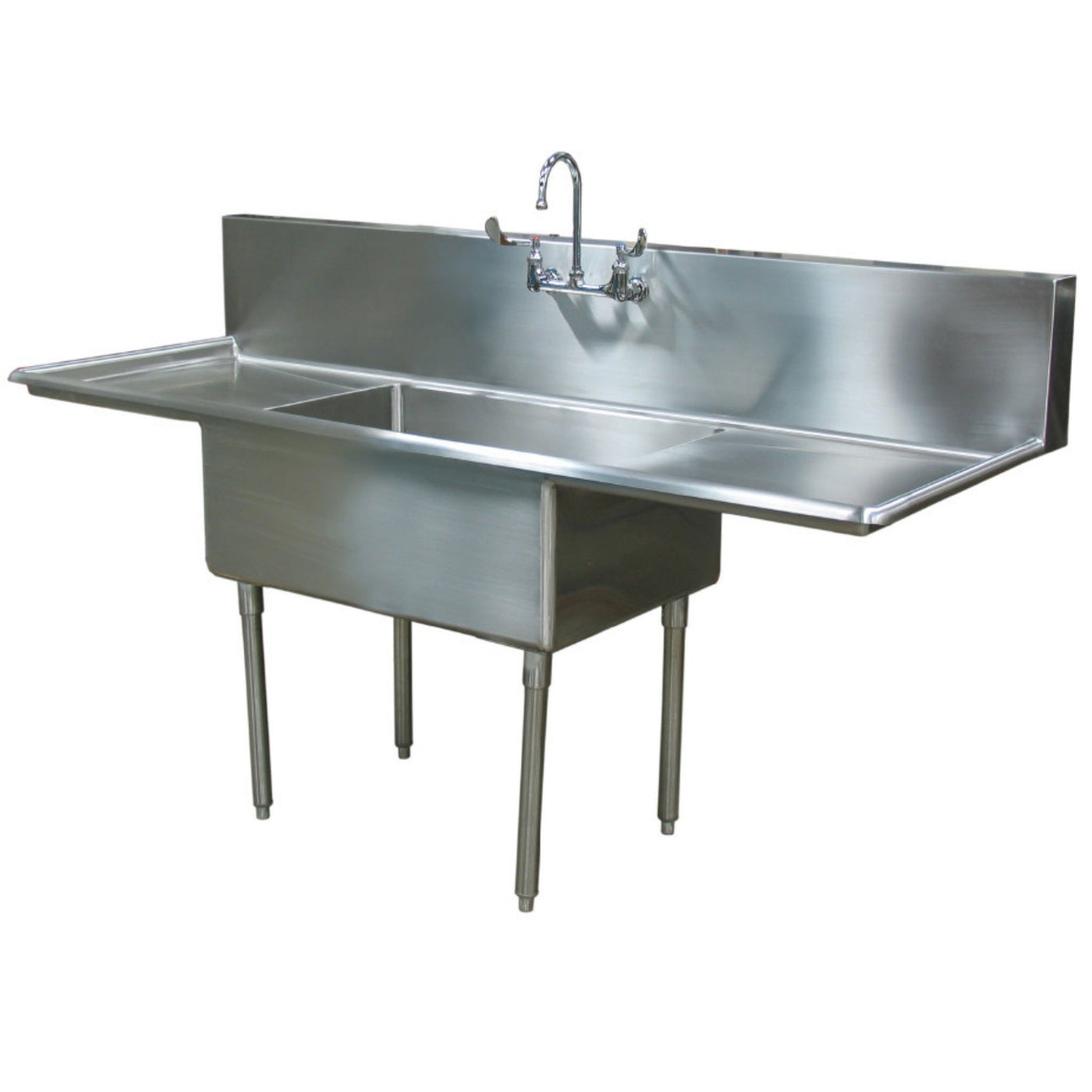 Scullery Sink (Dual Drain Board)-Sink Station-Mortech Manufacturing Company Inc. Quality Stainless Steel Autopsy, Morgue, Funeral Home, Necropsy, Veterinary / Anatomy, Dissection Equipment and Accessories