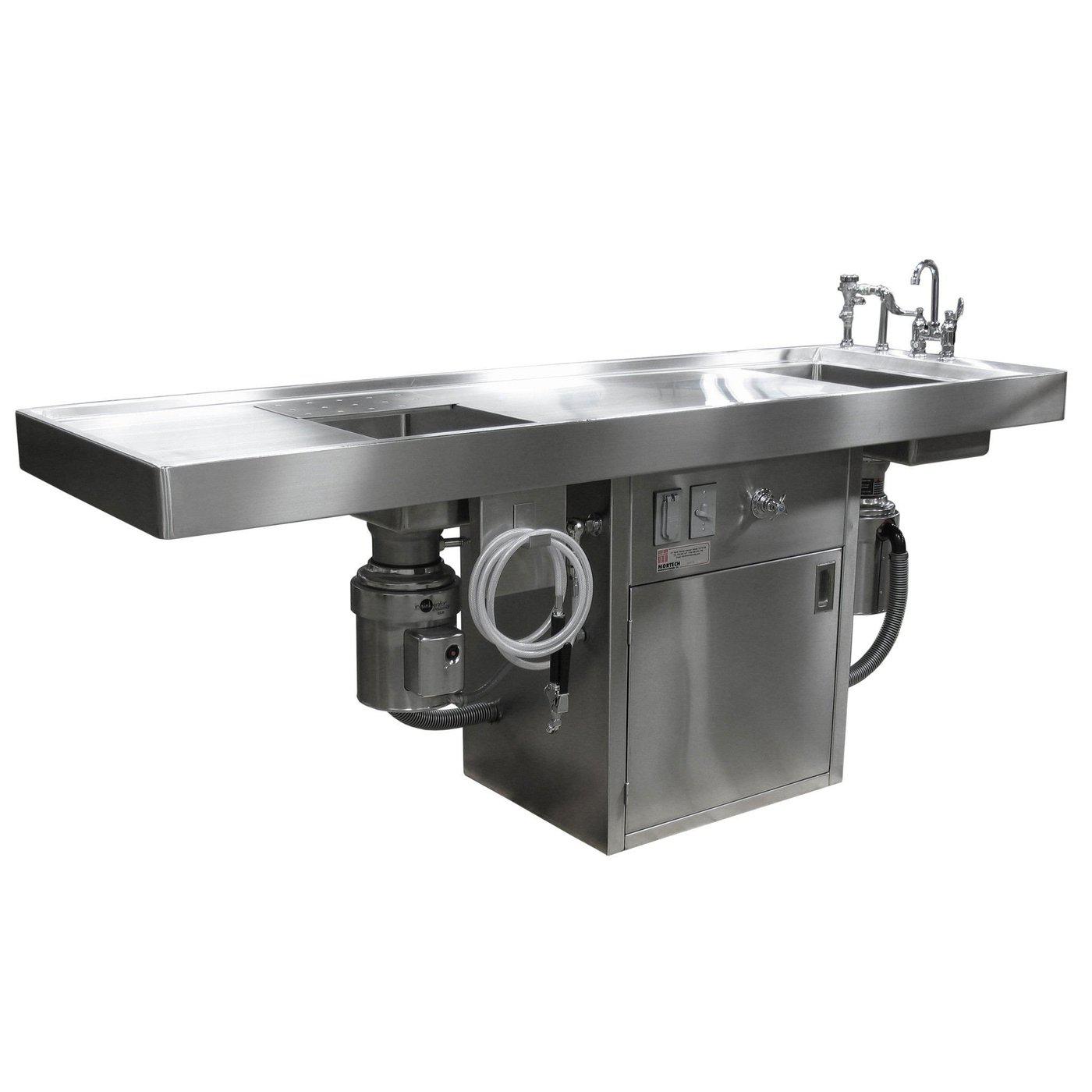 Medium Size Necropsy Station-Necropsy Dissection Tables-Mortech Manufacturing Company Inc. Quality Stainless Steel Autopsy, Morgue, Funeral Home, Necropsy, Veterinary / Anatomy, Dissection Equipment and Accessories