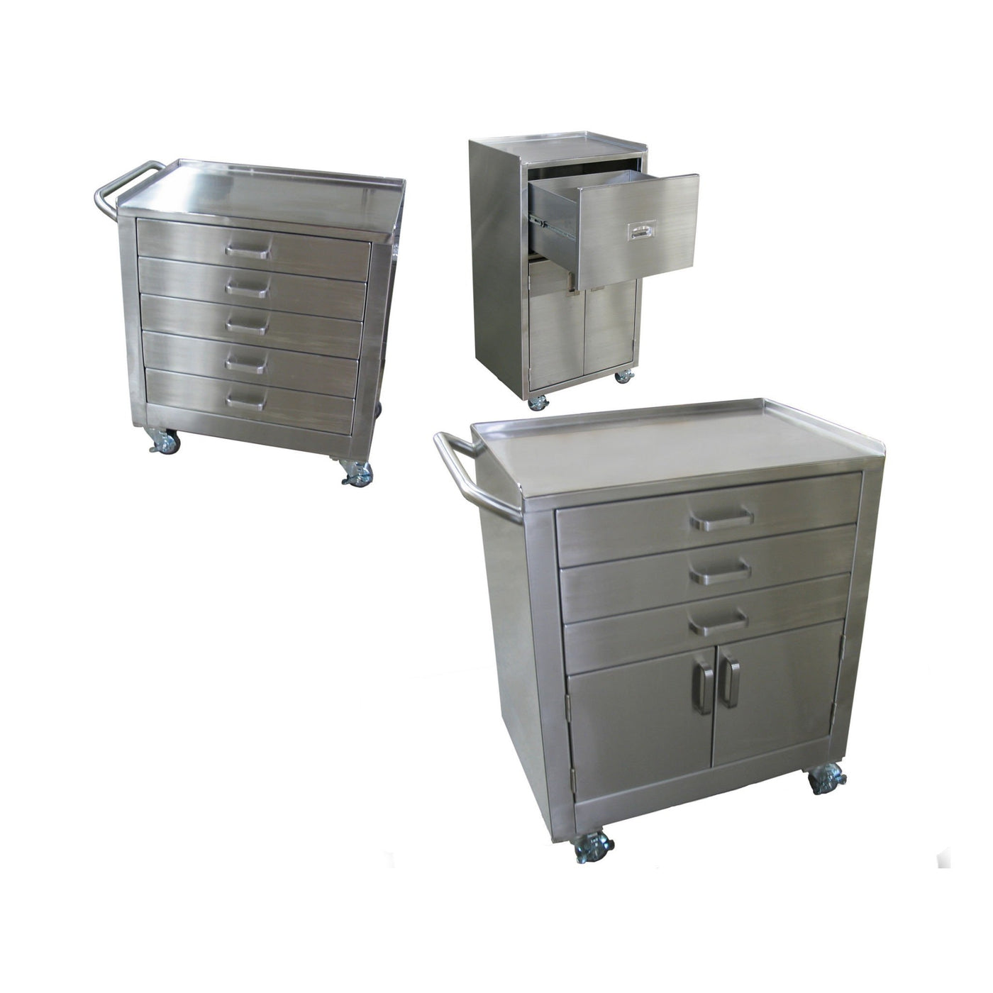 Mobile Utility Cabinets-Laboratory Accessory-Mortech Manufacturing Company Inc. Quality Stainless Steel Autopsy, Morgue, Funeral Home, Necropsy, Veterinary / Anatomy, Dissection Equipment and Accessories