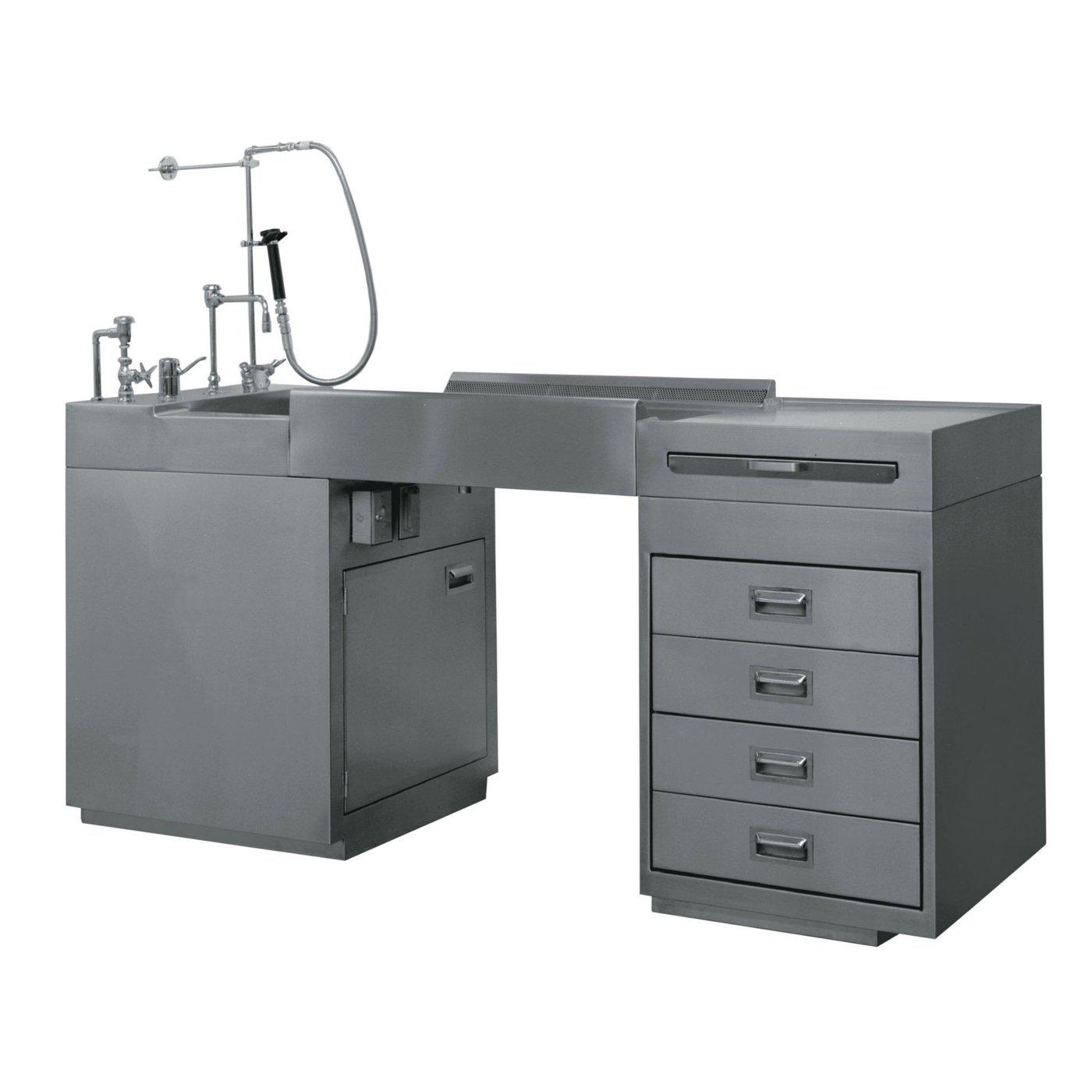 Side Exhaust Pathology Workstation-Pathology Grossing Stations-Mortech Manufacturing Company Inc. Quality Stainless Steel Autopsy, Morgue, Funeral Home, Necropsy, Veterinary / Anatomy, Dissection Equipment and Accessories