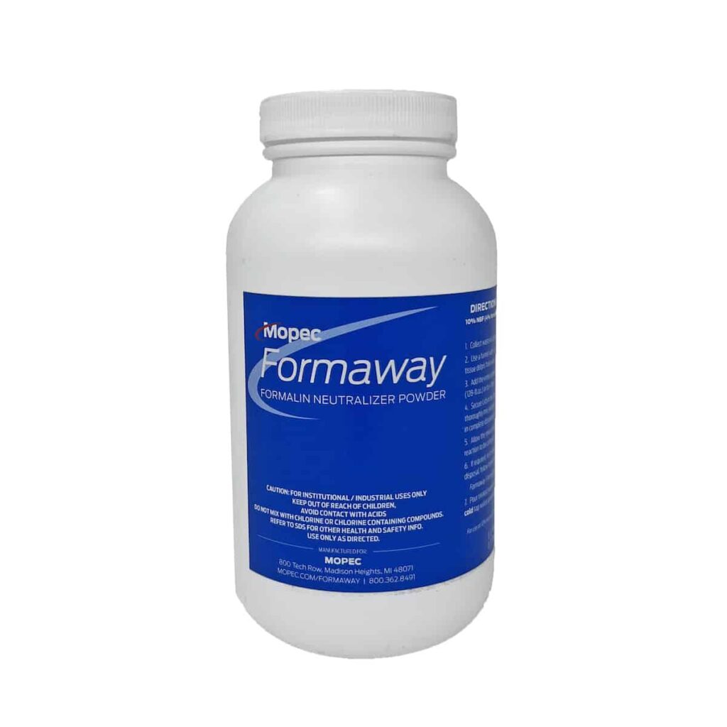 Formaway Formalin Neutralizer Powder Mortech Manufacturing