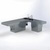 Pedestal Autopsy Table, L-Shaped, Right Or Left Facing, With Optional Elevation
