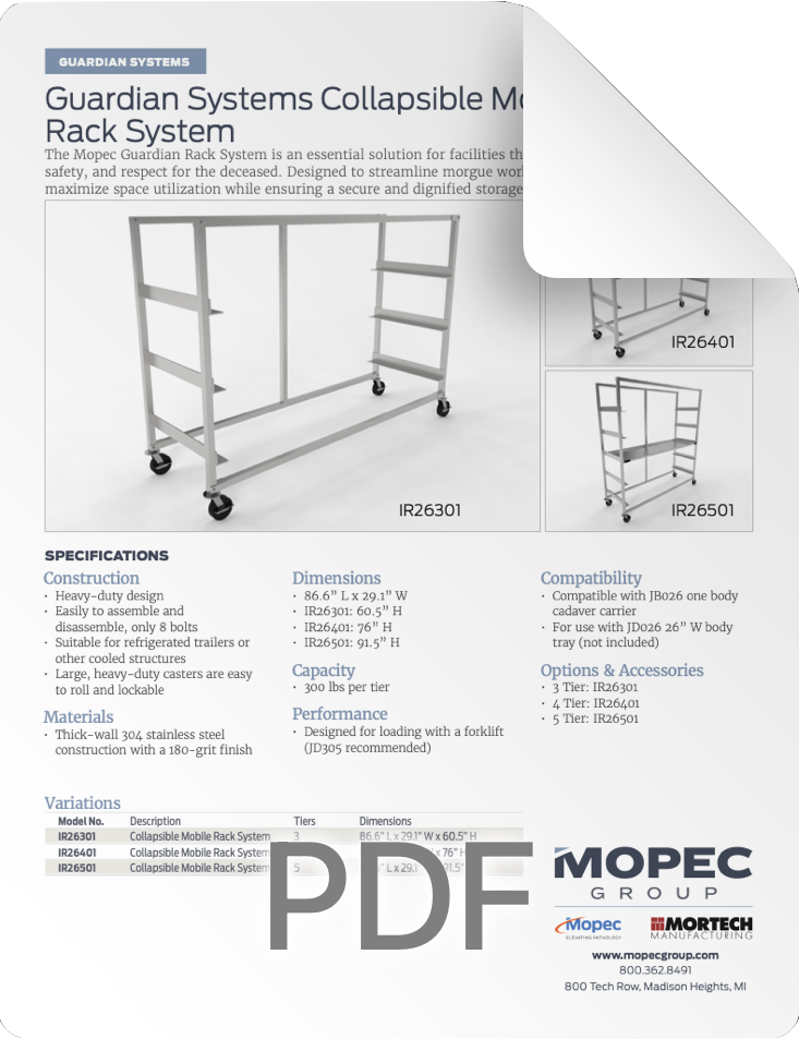 IR Racks Spec Sheet